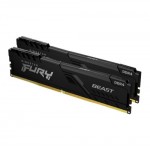 Kingston Fury Beast 32GB Kit (2 x 16GB), DDR4, 3200MHz (PC4-25600), CL16, XMP, DIMM Memory